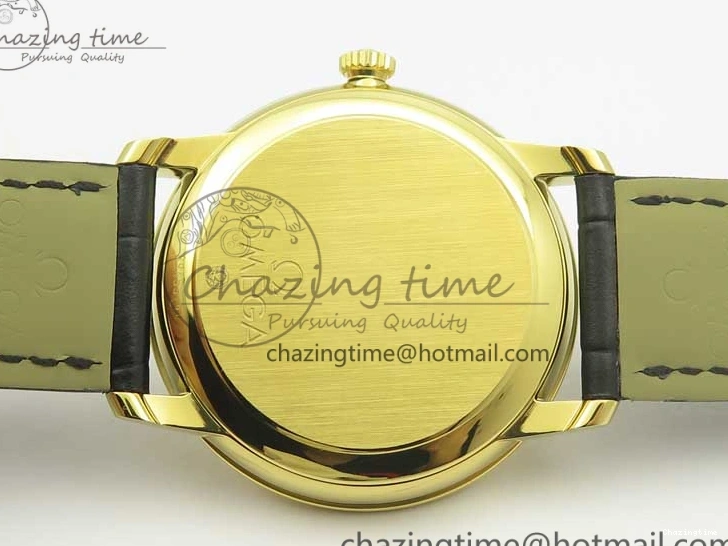 0111 De Ville YG MKF 1:1 Best Edition Silver Dial Diamonds Markers on Black Leather Strap MIYOTA 9015 V Flexible 8046